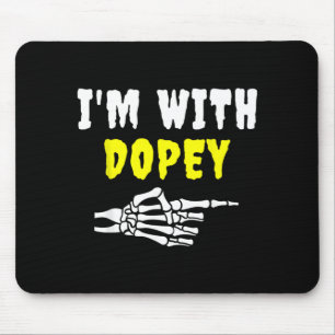 Halloween Shirt Funny Vintage Retro Im With Dopey Mouse Pad