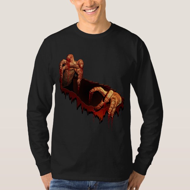 Halloween Shirt Horror Zombie Undead Tee Shirt (Front)