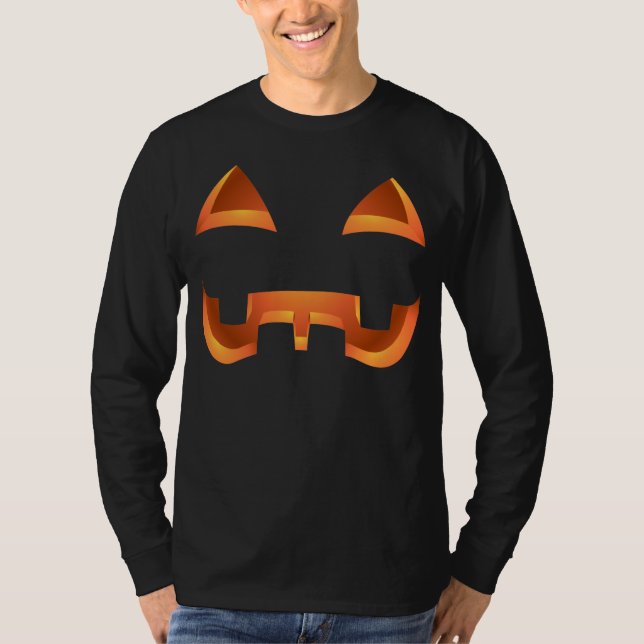 Halloween Shirt Pumpkin Top Jack-o-lantern T-Shirt (Front)