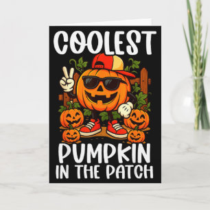 Halloween Shirts Boys And Kids Coolest Pumpkin In Card
