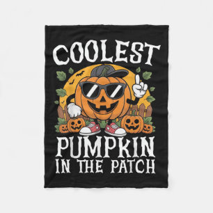 Halloween Shirts Boys And Kids Coolest Pumpkin In  Fleece Blanket