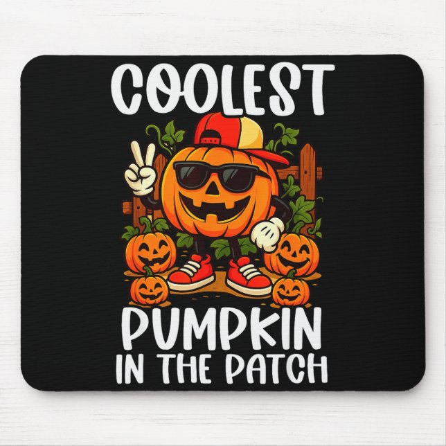 Halloween Shirts Boys And Kids Coolest Pumpkin In  Mouse Pad (Front)