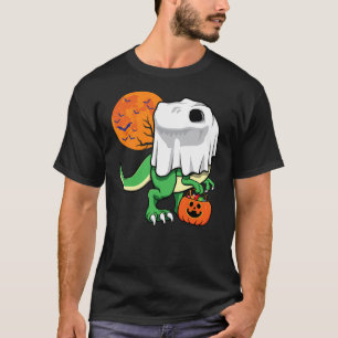 Halloween Shirts for Boys Men Dinosaur T Rex Ghost
