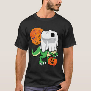 Halloween Shirts For Boys Men Dinosaur T Rex Ghost