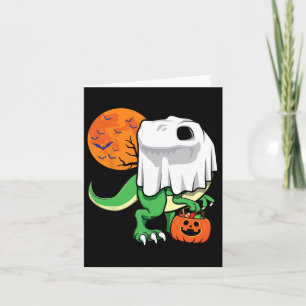 Halloween Shirts For Boys Men Dinosaur T Rex Ghost Card