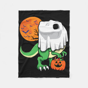 Halloween Shirts For Boys Men Dinosaur T Rex Ghost Fleece Blanket