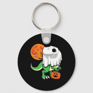 Halloween Shirts For Boys Men Dinosaur T Rex Ghost Key Ring