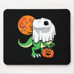 Halloween Shirts For Boys Men Dinosaur T Rex Ghost Mouse Pad