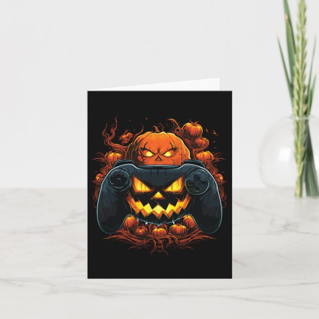 Halloween Shirts Gaming Controller Boys Halloween  Card (Front)