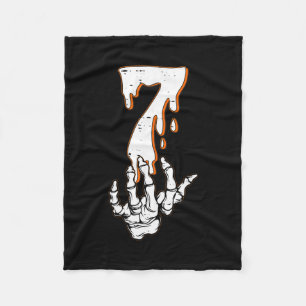 Halloween Shirts Number 7 Matching 67 Meme Skeleto Fleece Blanket