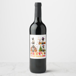 Halloween Shirts Women Men Kids Halloween Black Ca Wine Label