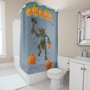 Halloween Shower Curtain, Goblin Curtain