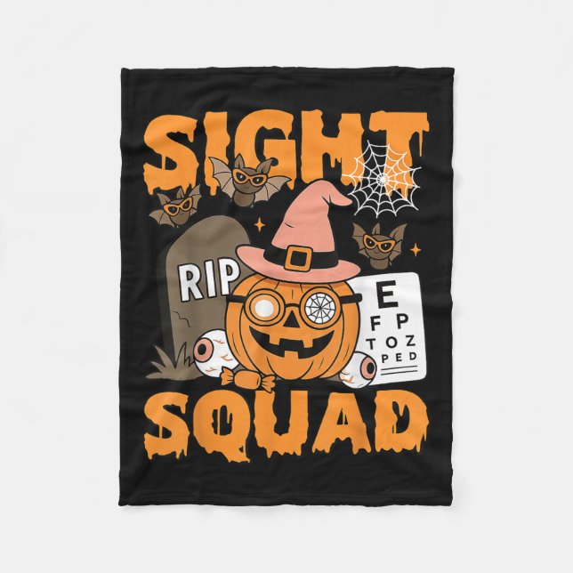Halloween Sight Squad Optometry Optician Optometri Fleece Blanket (Front)