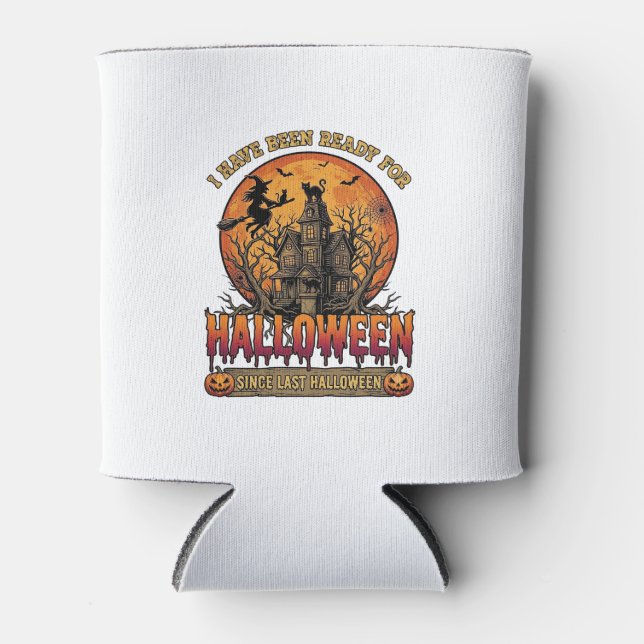 Halloween Since Last Haunted House Flying Witch_1 Can Cooler (Front)