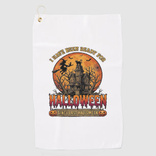 Halloween Since Last Haunted House Flying Witch_1 Golf Towel