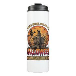 Halloween Since Last Haunted House Flying Witch_1 Thermal Tumbler