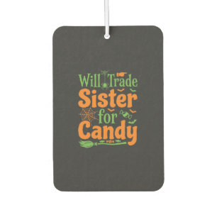 Halloween Sister Candy Trade Design_1 Car Air Freshener