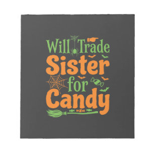 Halloween Sister Candy Trade Design_1 Notepad
