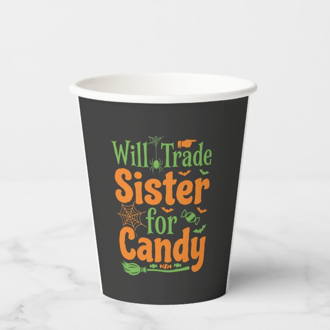 Halloween Sister Candy Trade Design_1 Paper Cups (Front)