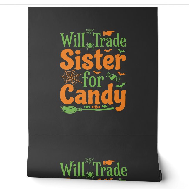 Halloween Sister Candy Trade Design_1 Wallpaper (Unrolling)
