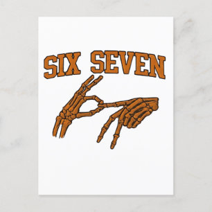 Halloween Six Seven Meme Sign Language 67 Mason  Holiday Postcard
