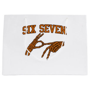Halloween Six Seven Meme Sign Language 67 Mason Large Gift Bag