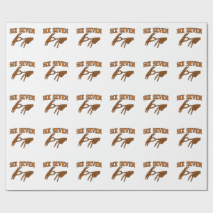 Halloween Six Seven Meme Sign Language 67 Mason  Wrapping Paper