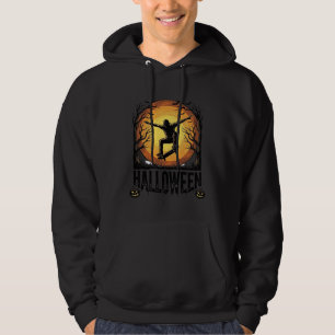Halloween Skateboard Moon Vintage Vector Design_1 Hoodie