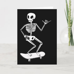 Halloween Skateboard Skeleton Halloween Skateboard Card