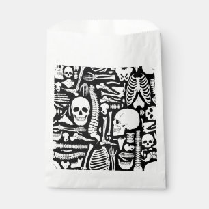 halloween skeleton anatomical bones pattern favour bags