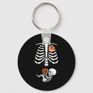 Halloween Skeleton Baby Rib Cage Maternity Pregnan Key Ring