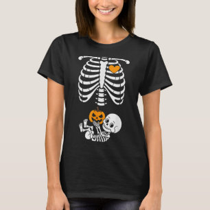 Halloween Skeleton Baby Rib Cage Maternity Pregnan T-Shirt