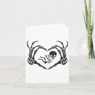 Halloween Skeleton Baby Rib Cage Pregnant Pumpkin  Card
