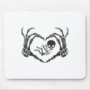Halloween Skeleton Baby Rib Cage Pregnant Pumpkin Mouse Pad