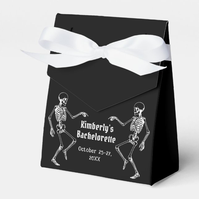 Halloween Skeleton Bachelorette Party Favour Box (Front Side)