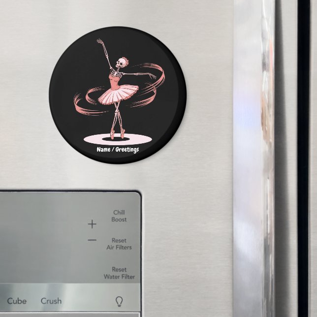 Halloween Skeleton Ballerina Ballet Dance Costume  Magnet (In Situ (Fridge))
