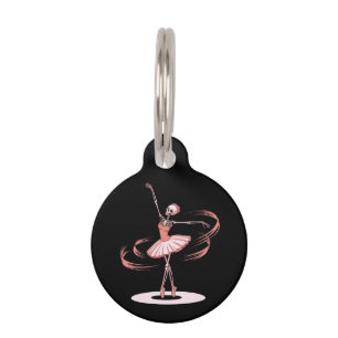 Halloween Skeleton Ballerina Ballet Dance Costume Pet Tag