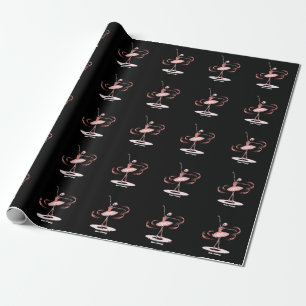Halloween Skeleton Ballerina Ballet Dance Costume Wrapping Paper