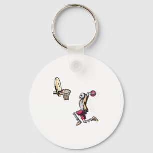 Halloween Skeleton Basketball Player Costume Skull Key Ring
