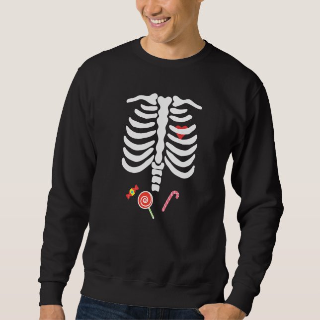 Halloween Skeleton Candy Costume Sweatshirt (Front)