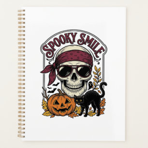Halloween Skeleton Cat Vintage Pumpkin Graphic_1 Planner