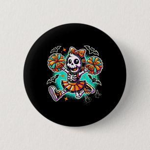Halloween Skeleton Cheerleading Cheerleader _3 6 Cm Round Badge
