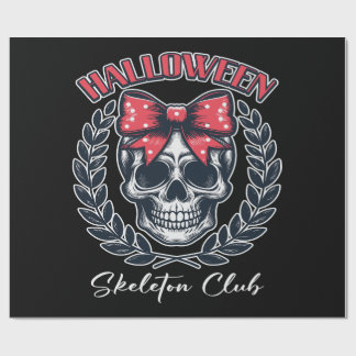 Halloween Skeleton Club Wrapping Paper