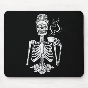 Halloween Skeleton Coffee Funny Costume Mum Women Mouse Pad