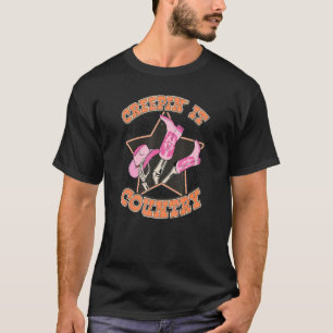 Halloween Skeleton Country Music Western Cowgirl T-Shirt