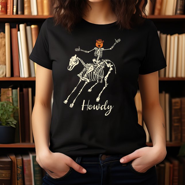 HALLOWEEN SKELETON COWBOY HOWDY | WILD WEST T-Shirt (Creator Uploaded)