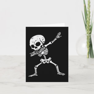 Halloween Skeleton Dabbing Costume Boys Girls Kids Card