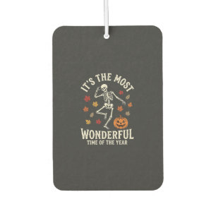 Halloween Skeleton Dance Pumpkin Fall Car Air Freshener