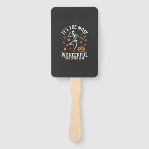 Halloween Skeleton Dance Pumpkin Fall Hand Fan