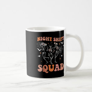 Halloween Skeleton Dancing Nurse Night Squad Shift Coffee Mug